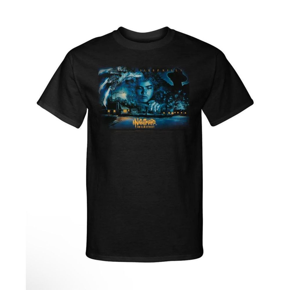 Sleep Kills Nightmare On Elm Street Horror Halloween Style Graphic Tee T-Shirt
